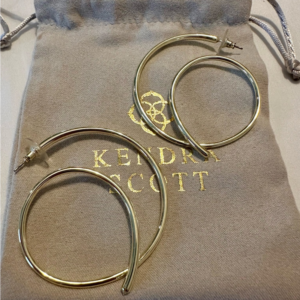 Kendra Scott Myles Hoop Earrings in Gold